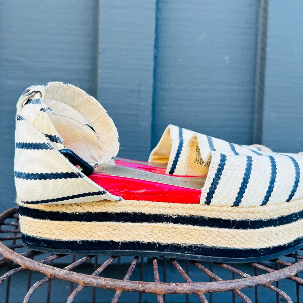 Isabel Toledo Black and Cream Espadrilles